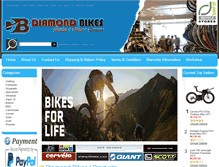 Tablet Screenshot of diamond-bikes.com